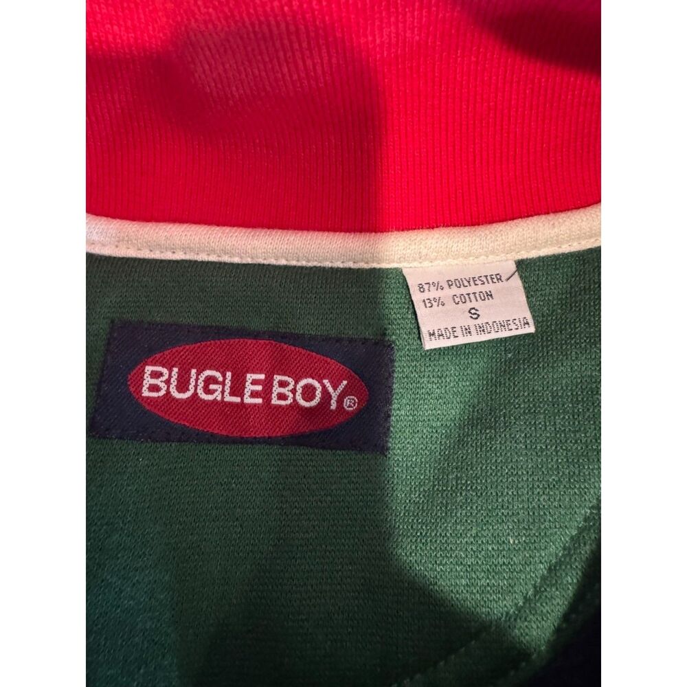 Vintage Bugle Boy Colorblock Rugby Pullover Quarter Zip Men's Small Y2K